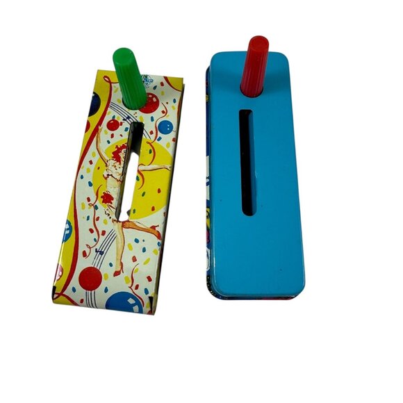 Lot of 8 Tin Litho New Years Party Toy Noisemakers US Metal Mfg Co Vintage 1950s - Picture 11 of 11